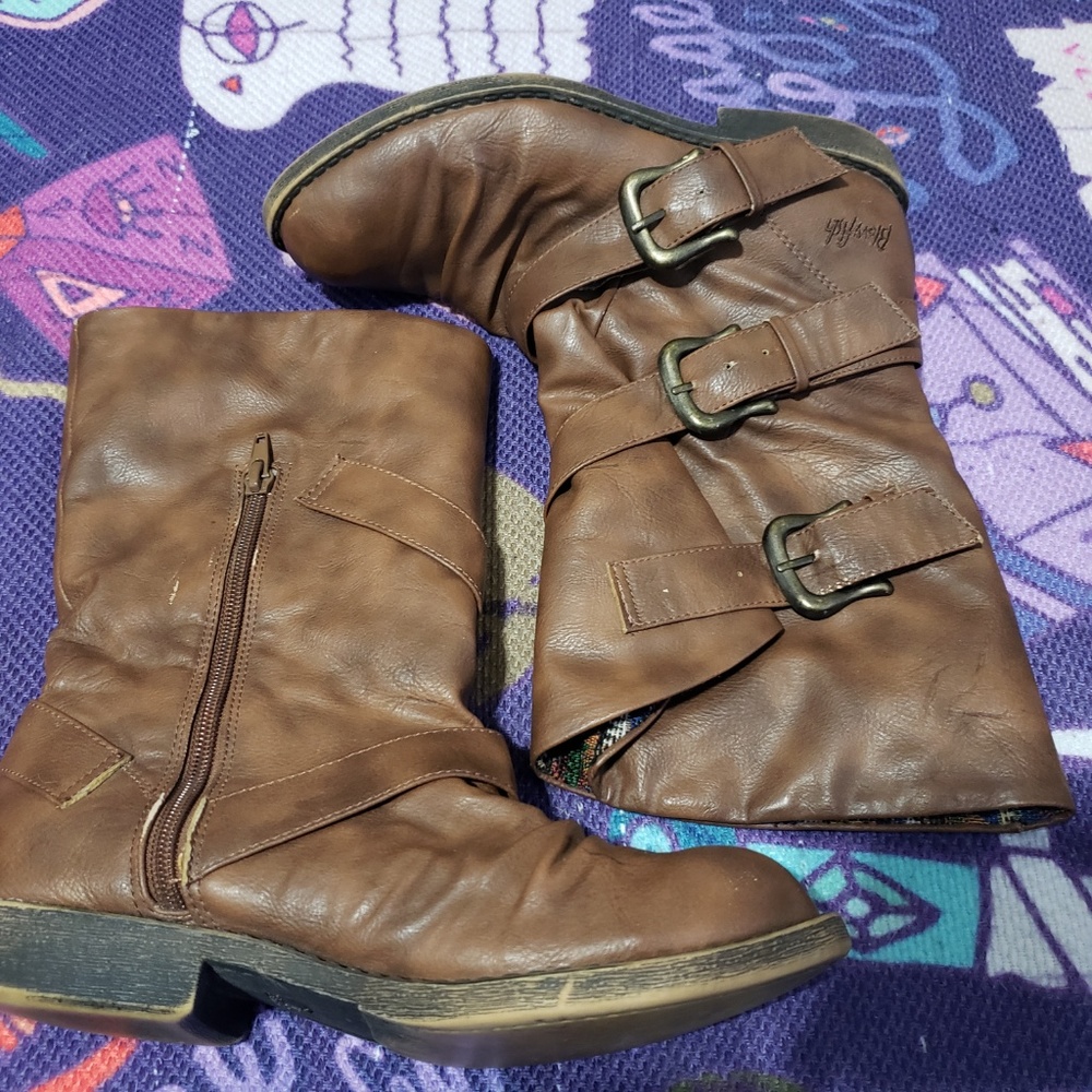 Blowfish Brown Buckle Boots